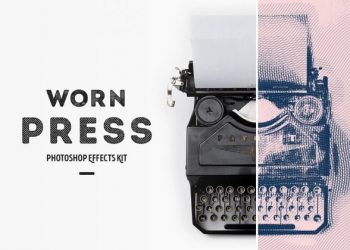 Worn Press Photoshop Effects