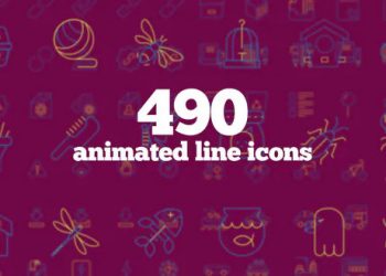 490 Animated Line Icons