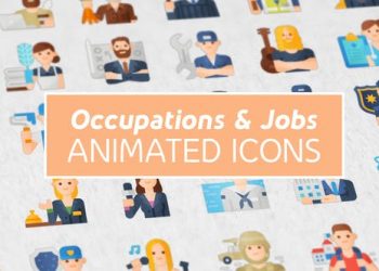 Occupations & Jobs Modern Flat Animated Icons 25388705