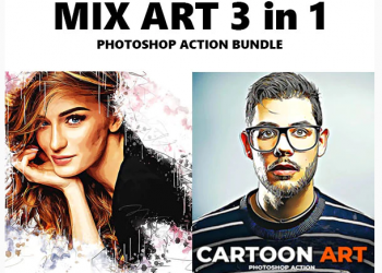 Mix Art 3 In 1 Photoshop Action Bundle