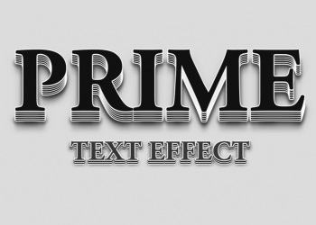Prime Layered Text Effect Mockup