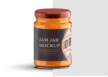 Vintage-style Jam Jar Mockup