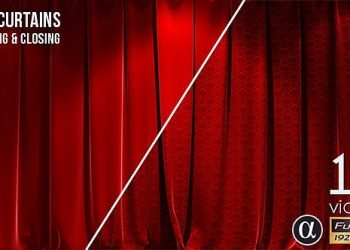 3d Realistic Red Curtains Opening & Closing