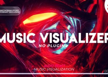 Music Visualizer Tunnel with Audio Spectrum