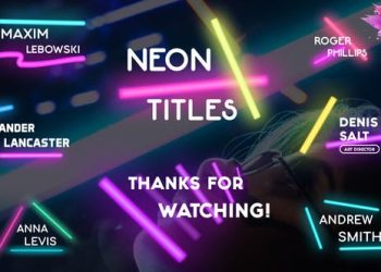 Neon Lights Titles Premiere Pro MOGRT