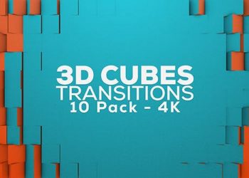 3d Cubes Transitions 10 Pack 4k