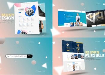Abstract Website Mockup Promo
