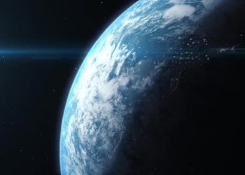 Futuristic Earth Rotation Animation 01