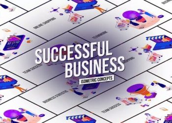 Successful Business – Isometric Concept