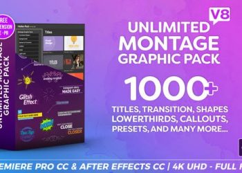 Montage Graphic Pack / Titles / Transitions / Lower Thirds and more V8