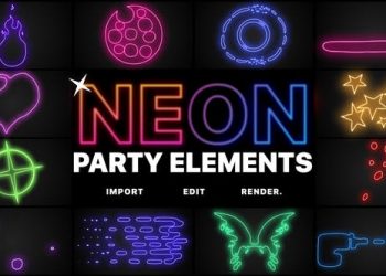 Neon Party Elements