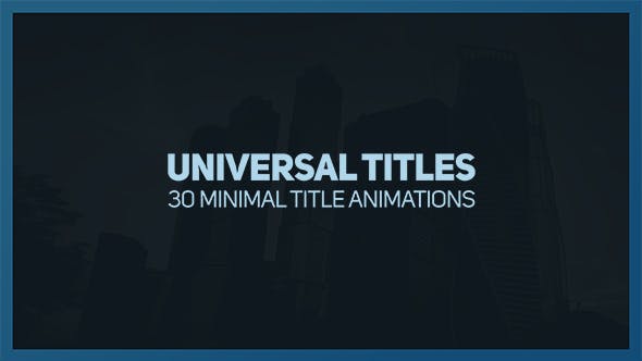 Videohive Universal Titles 2 17809333 - The Biggest Free Video Editing ...