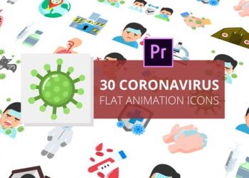 Coronavirus Flat Animation Icons Premiere Pro