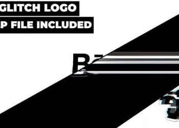Abstract Glitch Logo Reveal