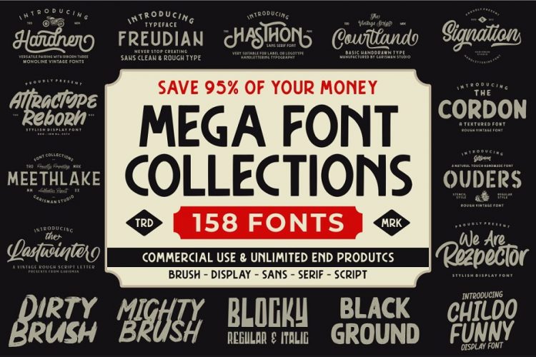 The Mega Font Collection 2020