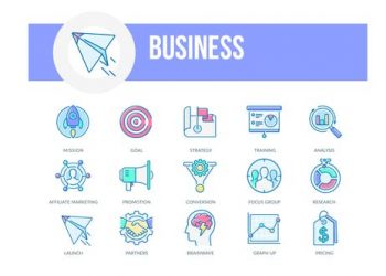 Business – Filled Outline Animated Icons