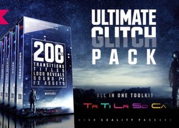 Ultimate Glitch Pack: Transitions, Titles, Logo Reveals, Sound FX
