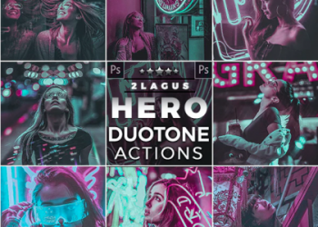 Duotone – Neon Style Actions Photoshop