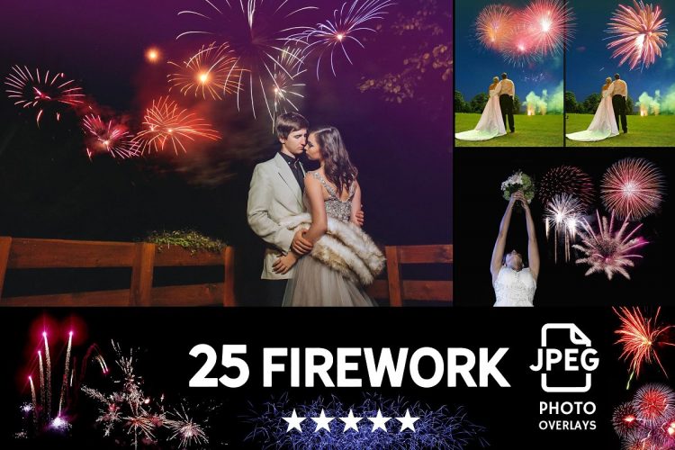 21 Firework Photo Overlays