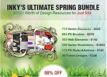 InkyDeals – Inky’s Ultimate Spring Bundle: $2,521 Worth of Design Resources