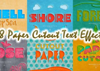 Graphicriver - 8 Paper Cutout Text Effects 2020