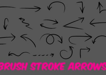 Brush Stroke Arrows