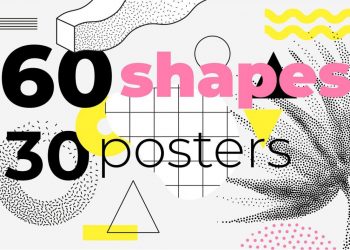 CreativeMarket 60 Geometric Shapes, 30 Posters 2350852