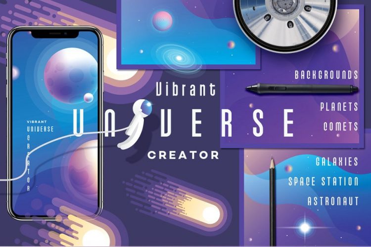 CreativeMarket Vibrant Universe Creator 2247330