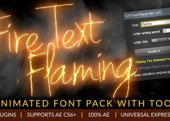 Fire Text Flaming Animated Font Pack with Tool