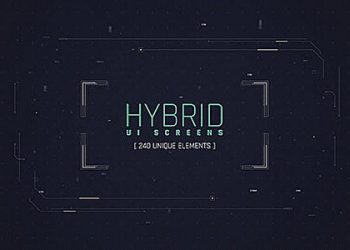 Hybrid Ui Screens/ HUD Pack/ Broadcast 240 Elements/ Digital/ Sci-fi Interface/ Technology/ Iron Man
