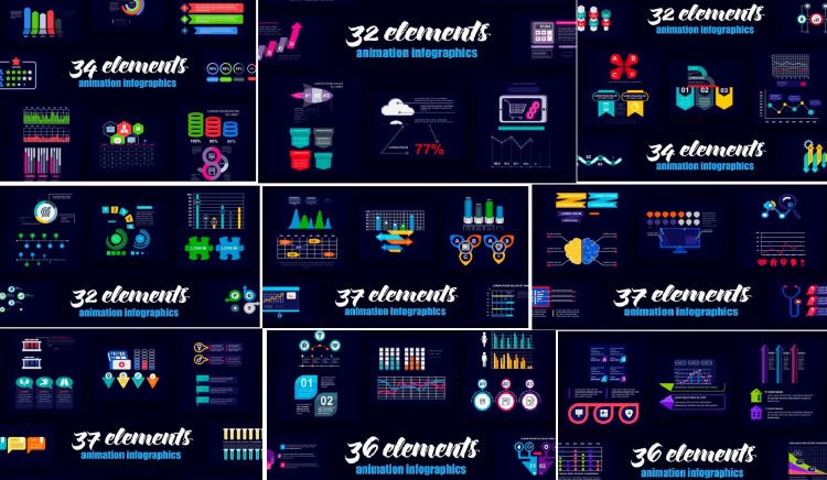 Infographics - vol-50 - 60 Project for After Effects