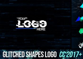 Glitched Shapes Logo Intro