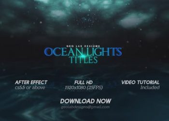 Ocean Lights Titles l Sea Lights Slideshow l Ocean Waves Opener