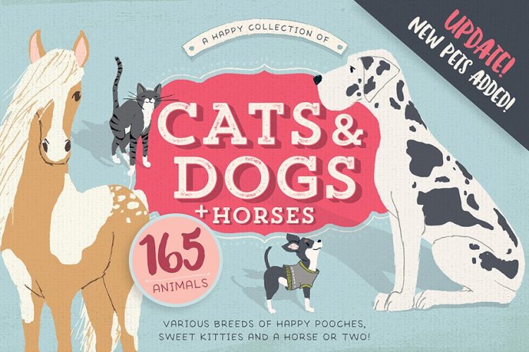 Cats, Dogs & Horses 120+ Pets