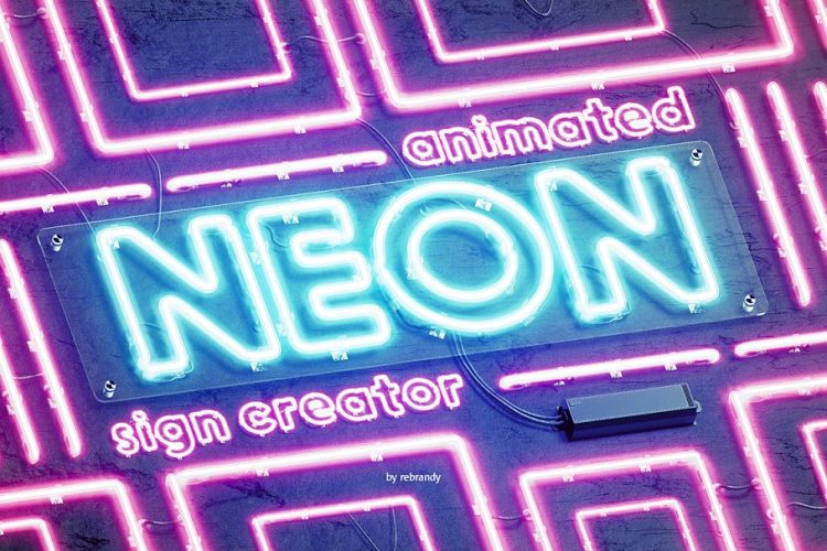 CreativeMarket Neon Animated Sign Creator