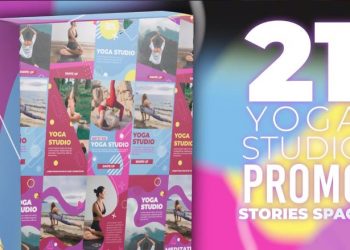 21 Yoga Stories Pack for After Effects