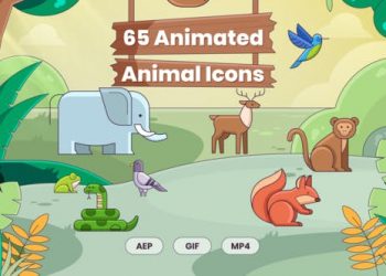 65 Animated Animal Icons