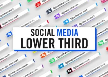 Social Media Lower Third Parallelogram
