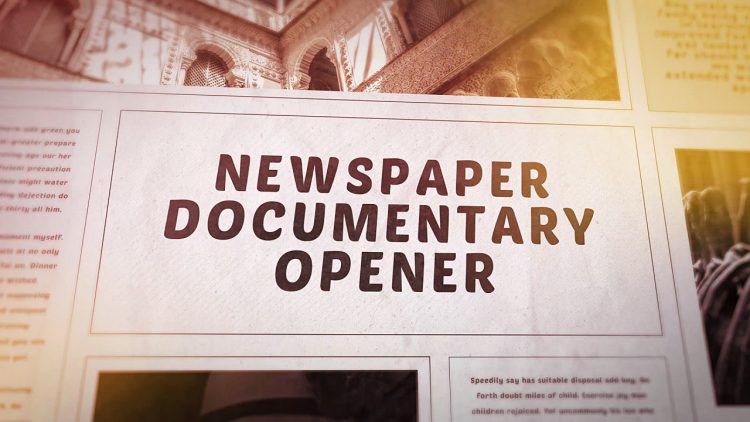 Newspaper Documentary Opener for After Effects