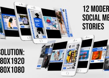 12 Modern Social Media Stories for After Effects