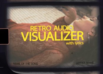 Retro Audio Visualizer With Lyrics