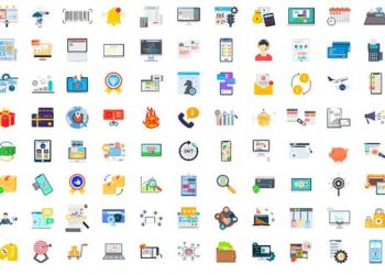 100 Digital Marketing & E-Commerce Icons