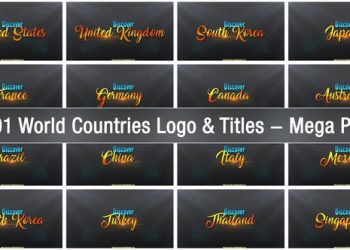Download 201 World Countries Logo & Titles - Mega Pack