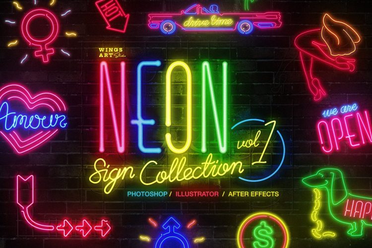 CreativeMarket Neon Sign Collection: Volume One 4718662