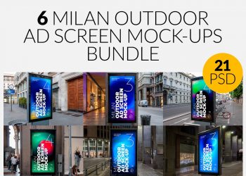 Creativemarket Milan Outdoor Ad Screen MockUps Set 5471499