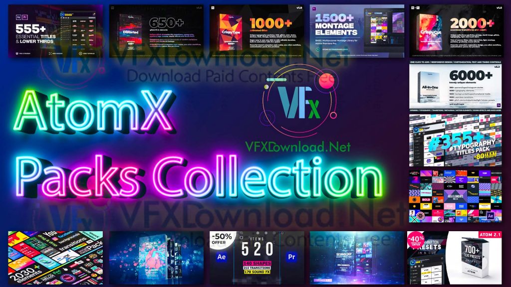 AtomX Packs Collection 2021 Updates Free Download - VFXDownload.Net