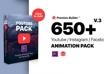 Youtube Pack MOGRTs for Premiere & Extension Tool