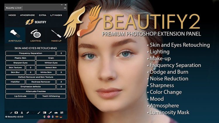 Beautify v2 – Premium Retouch Panel for Photoshop