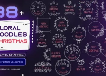Videohive Floral Doodles Pack - Christmas 35321836