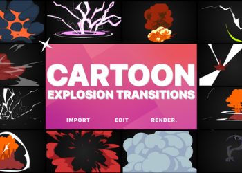 VideoHive Cartoon Explosions Transitions | Premiere Pro MOGRT 38745115